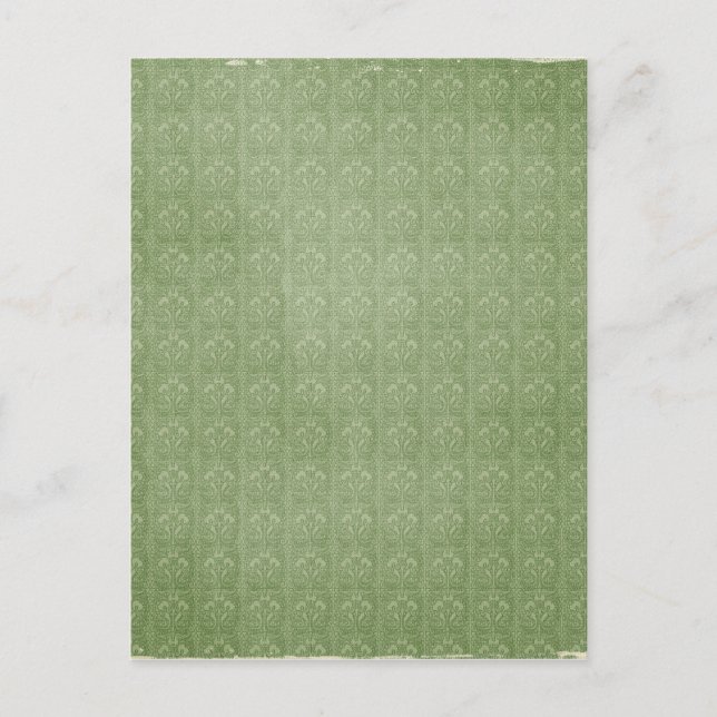 Green Faded Pattern Postcard (Front)