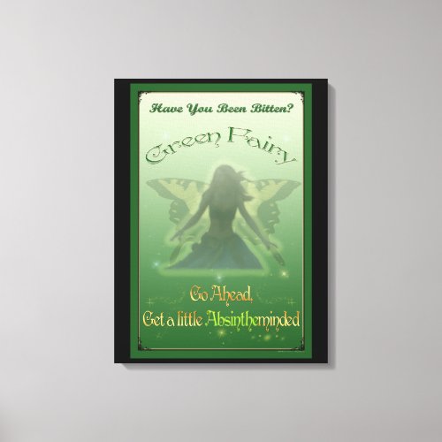 Green Fairy Absinthe Canvas Wrapped Print