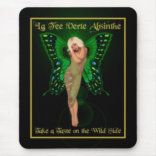 Green Fairy Absinthe Mouse Pad (Front)