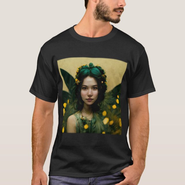 Green Fairy Basic Dark T-Shirt  (Front)