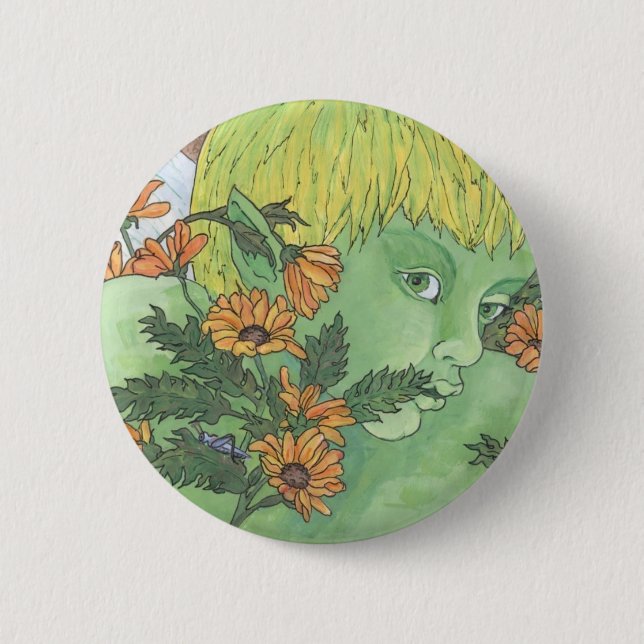 Green Fairy Button (Front)