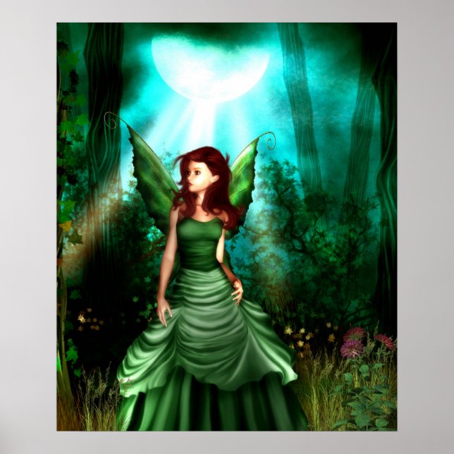 Green Fairy Glen Poster Print (Front)