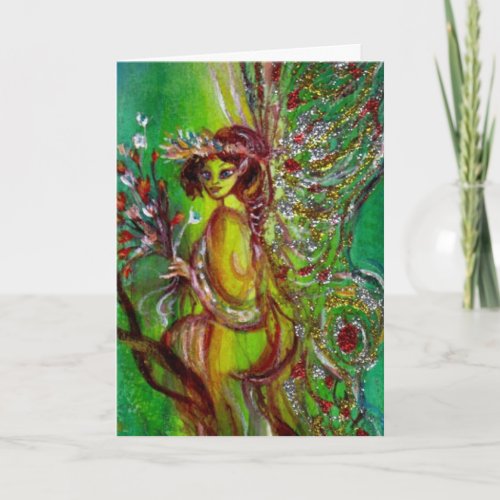 GREEN FAIRY HOLIDAY CARD