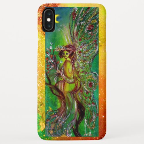 GREEN FAIRY IN MOONLIGHT Fantasy Yellow iPhone XS Max Case