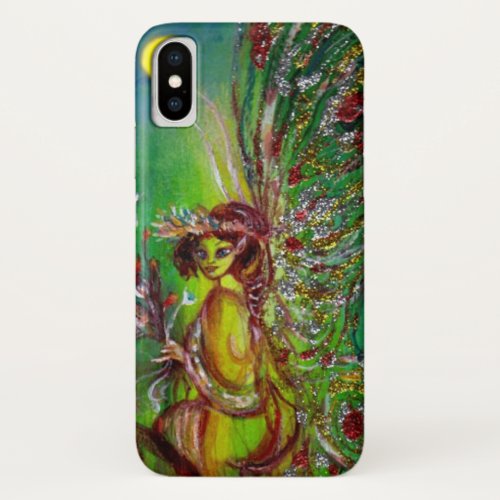 GREEN FAIRY IN THE MOONLIGHT Fantasy iPhone X Case