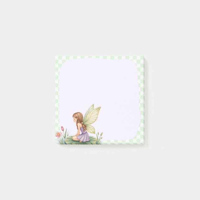 Green Fairy Memo Pad – Enchanting Note-Taking Post-it Notes (Front)