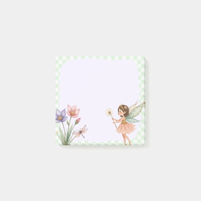 Green Fairy Memo Pad – Enchanting Note-Taking Post-it Notes (Front)
