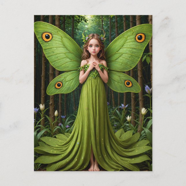 Green Fairy Postcard (Front)