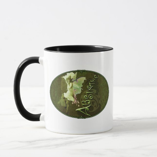 Green Fairy Splashy Collage III Mug (Left)