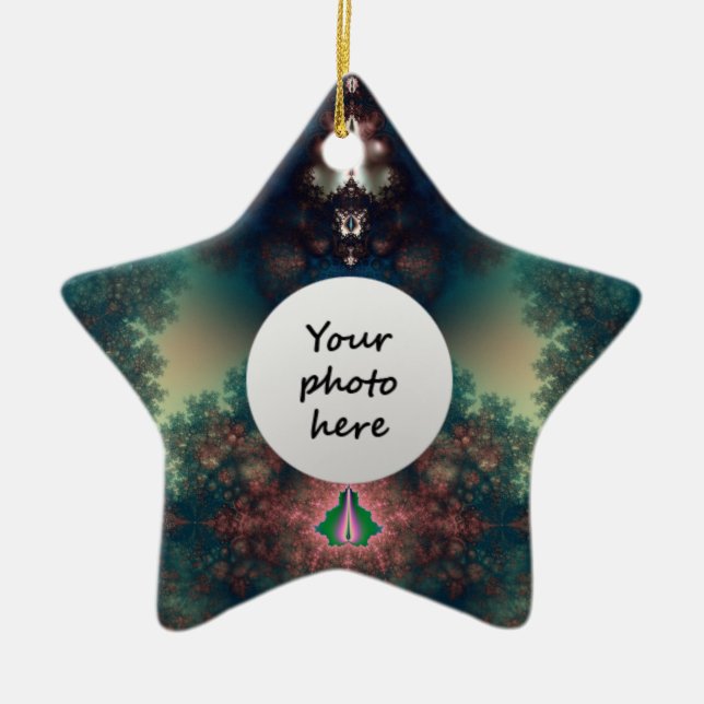 Green Fairy Tale Ceramic Ornament (Front)