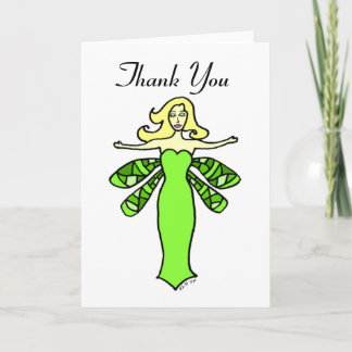 Green Fairy Thank You Card