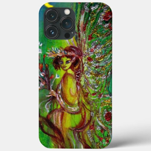 GREEN FAIRY WITH GOLD SPARKLES IN MOONLIGHT iPhone 13 PRO MAX CASE