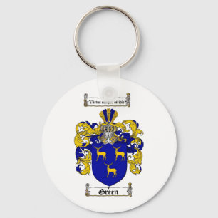 GREEN FAMILY CREST - GREEN COAT OF ARMS KEYCHAIN
