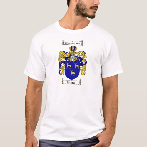 GREEN FAMILY CREST _  GREEN COAT OF ARMS T_Shirt