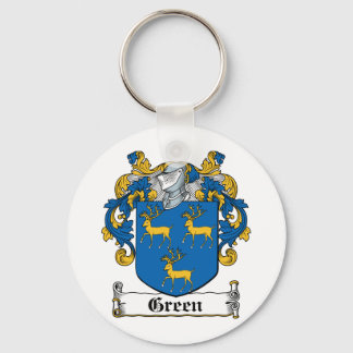 Green Family Crest Keychain