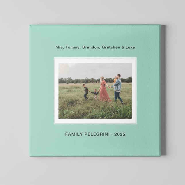 Green Family Memory Photo Canvas Print (Creator Uploaded)