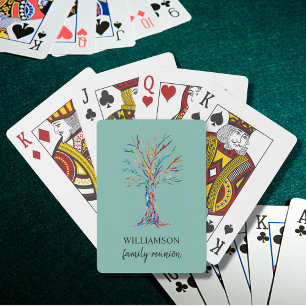 Green Family Reunion Poker Cards
