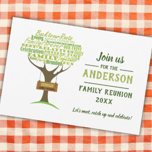Green Family Reunion Save the Date Invitation