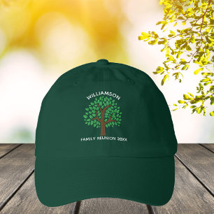 Green Family Reunion Tree Personalized Hat