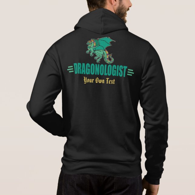 Green Fantasy Dragon Hoodie (Back)