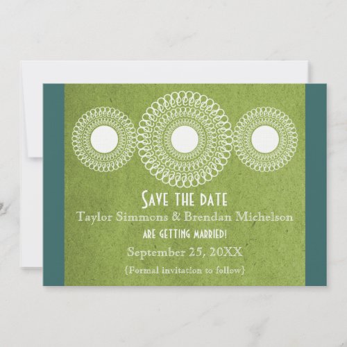 Green Far East Elegance Save the Date Invitation