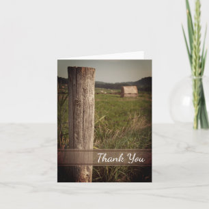 Green Farm Pastures Country Thank You Card