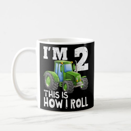 Green Farm Tractor 2nd Birthday Party Gift 2 Year  Coffee Mug