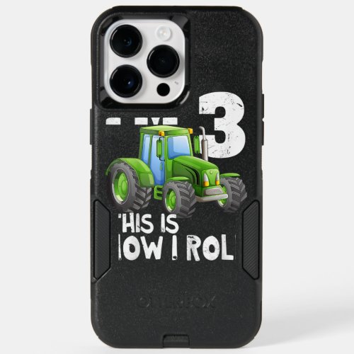  Green Farm Tractor 3rd Birthday Party  3 Year Old OtterBox iPhone 14 Pro Max Case