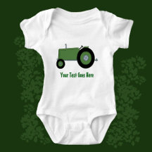 Green Farm Tractor Drawing Your Slogan