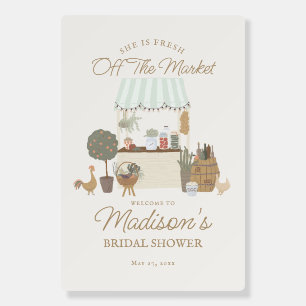 Green Farmers Market Farm Bridal Shower Welcome Foam Board