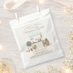 Green Farmers Market Farm Fresh Birthday Party Favor Bag