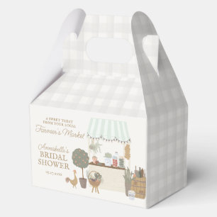 Green Farmers Market Farm Fresh Bridal Shower Favor Boxes