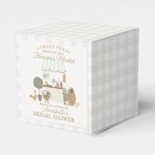 Green Farmers Market Farm Fresh Bridal Shower Favor Boxes