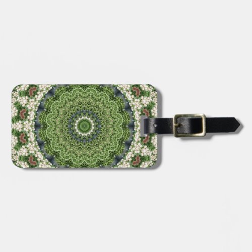 Green Farmers Market Mandala Kaleidoscope Luggage Tag