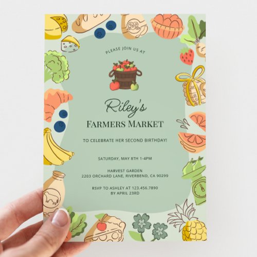 Green Farmers Market Organic Farm Fresh Birthday