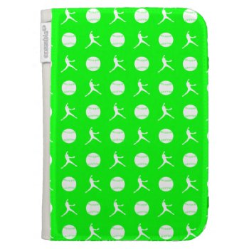 Green Fastpitch Kindle Case by sportsdesign at Zazzle