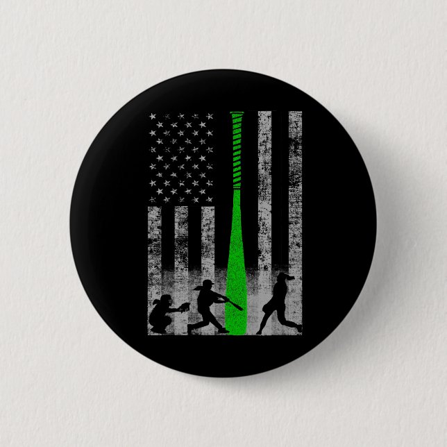 Green Fastpitch Softll Flag - Softll Player On Fla Button (Front)