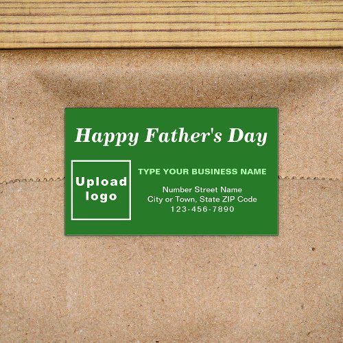 Green Fathers Day Business Rectangle Sticker