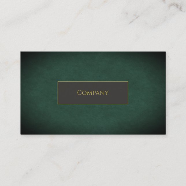 Green Faux Business Card (Front)