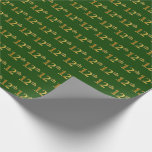 [ Thumbnail: Green, Faux Gold 12th (Twelfth) Event Wrapping Paper ]
