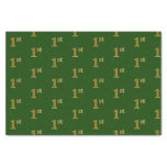 [ Thumbnail: Green, Faux Gold 1st (First) Event Tissue Paper ]