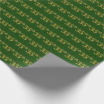 [ Thumbnail: Green, Faux Gold 35th (Thirty-Fifth) Event Wrapping Paper ]