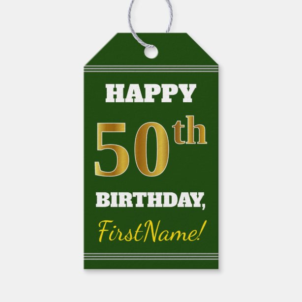 50th Birthday Gift Tags Gift Enclosures Zazzle