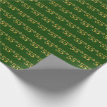 [ Thumbnail: Green, Faux Gold 55th (Fifty-Fifth) Event Wrapping Paper ]