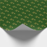 [ Thumbnail: Green, Faux Gold 5th (Fifth) Event Wrapping Paper ]