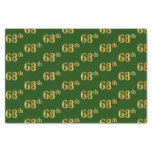 [ Thumbnail: Green, Faux Gold 68th (Sixty-Eighth) Event Tissue Paper ]