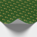 [ Thumbnail: Green, Faux Gold 6th (Sixth) Event Wrapping Paper ]