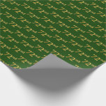 [ Thumbnail: Green, Faux Gold 72nd (Seventy-Second) Event Wrapping Paper ]