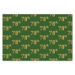 [ Thumbnail: Green, Faux Gold 78th (Seventy-Eighth) Event Tissue Paper ]