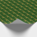 [ Thumbnail: Green, Faux Gold 78th (Seventy-Eighth) Event Wrapping Paper ]